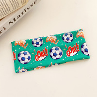 Bandeau élastique imprimé thème football, style sportif mignon, à large bord, accessoires pour cheveux pour femmes