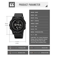 SKMEI 2639 Sportuhr mit Eigenem Logo für Outdoor-Aktivitäten ABS-Gehäuse Digitale LED 50M Wasserdicht TPU-Armband Alarm Stoppuhr OEM ODM Großhandel