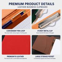 Portafolio de Piel Sintética PU A4 Premium, Carpeta Magnética Multifuncional con Soporte Lateral para Bolígrafo, Personalizable con Marca para Regalo