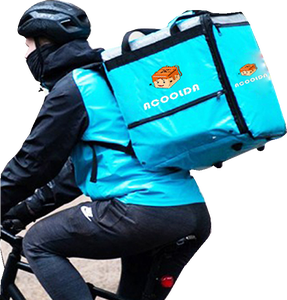 OEM Thick insulated food pizza delivery bag delivery backpack bag thermal cooler delivery box backpack
