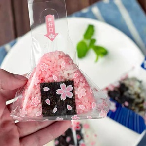 Bán buôn bằng lò vi ba OPP dễ dàng xé Nhật Bản phong cách Kimbap hai lớp tam giác gạo CuộN onigiri đóng gói túi - Product Image 4