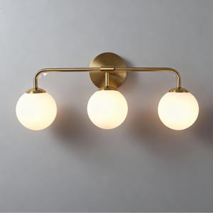 Modern Nordic Glass <b>Wall</b> Lamp | Black Iron LED <b>Wall</b> <b>Sconce</b> Light with High CRI 95 | Bedroom Living Room Hotel Corridor Indoor - Product Image 1