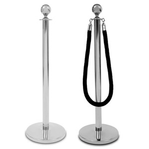 Bán buôn thép không gỉ bền stanchion bài hàng đợi nhung dây thảm đỏ dây thừng và cực kiểm soát đám đông rào cản - Product Image 2
