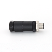 Connecteur de jonction industriel KRONZ M12 8 broches en Y, double mâle/femelle, terminaison à vis, 60V, IP67, en alliage ABS, 5m