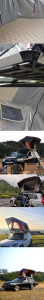 Camping Aluminum Car Rooftop Tent Automatic Truck Oxford cloth Road Trip 2 People Rainproof Off Road Soft Shell Roof Top Tent - Product Image 5