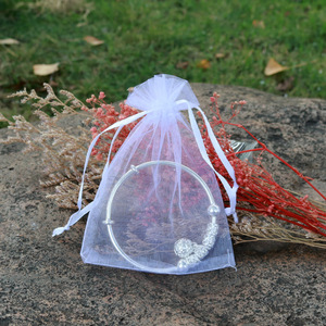 Cổ Lưới Organza Túi Biểu Tượng Tùy Chỉnh Đồ Trang Sức Túi Pouch Với Dây Kéo Quà Tặng Kẹo Túi Cho Đám Cưới Đảng Bán Buôn - Product Image 5