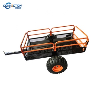 <span class=keywords><strong>Remorque</strong></span> robuste en treillis d'acier grande capacité avec <span class=keywords><strong>attelage</strong></span> universel et roues pneumatiques pour tracteur de jardin - Offre Spéciale - Product Image 4