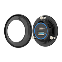Prise de type C à montage sur panneau 12V, prise automobile, prise USB 12V PD, chargeur de téléphone portable pour bus, chargeur USB 12/24V pour bus