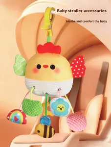 Jouet en peluche pour bébé, crabe, avec corde à tirer, <span class=keywords><strong>hochet</strong></span>, jouet à suspendre au lit, jouet de voiture pour nourrissons et tout-petits (0-3 ans), unisexe, en tissu - Product Image 3