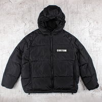 Veste matelassée d'hiver de haute qualité avec logo brodé personnalisé, manteau en duvet uni pour homme, streetwear