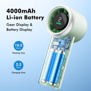 2026 Newest Portable 100 Steps High Speed Type-c Rechargeable Mini <b>Handheld</b> Cooling <b>Fan</b> - Product Image 4