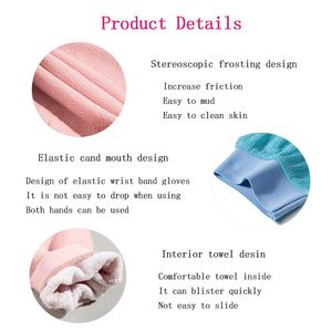 Customized Oval Bath <b>Scrub</b> Rayon Viscose Glove Mitt Peeling Turkish Silk Exfoliating <b>Body</b> - Product Image 3