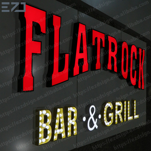 Ezd kinh doanh ngoài trời Bar & nướng cửa hàng frontlit 3D thư chiếu sáng LED marquee chữ cửa hàng phía trước dấu hiệu Hội Đồng Quản Trị - Product Image 1