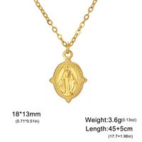 Collier en acier inoxydable Myshape Vierge Marie plaqué or, bijoux religieux pour catholiques, idéal pour les fêtes, Noël, Nouvel An, cadeaux