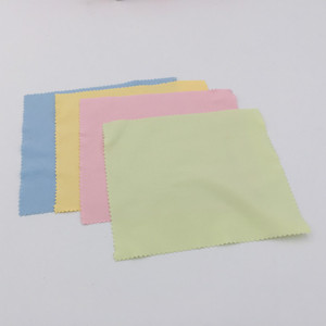 Chiffon de nettoyage pour lunettes en coton, rectangulaire, bord en zigzag, réutilisable pour l'entretien des lunettes, modèle 2020 Z3 - Product Image 1