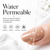 Etiqueta privada secado al aire sin olor vegano a base de agua transpirable de larga duración 15ml esmalte de uñas Halal para musulmanes
