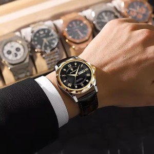 Reloj de pulsera POEDAGAR original de lujo para hombre, resistente al agua, luminoso, con fecha, día de la semana, deportivo, clásico, de cuarzo, con correa de cuero. - Product Image 1