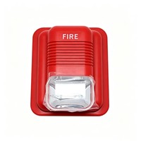 Sirène d'alarme incendie YH-109 avec lumière stroboscopique 115 dB IP55 3 tons DC24V (12V en option) Avertisseur sonore d'incendie stroboscopique