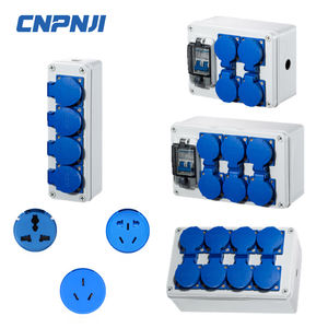 صندوق توزيع كهربائي بلاستيكي محمول ثلاثي الأطوار مقاوم للماء والمطر مع مقبض ومقابس <span class=keywords><strong>CEE</strong></span> - Product Image 6