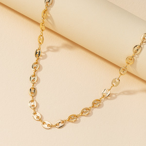 <span class=keywords><strong>Chaîne</strong></span> cubaine plaquée <span class=keywords><strong>or</strong></span> 18 carats, fermoir en forme <span class=keywords><strong>de</strong></span> nez <span class=keywords><strong>de</strong></span> cochon, grains <span class=keywords><strong>de</strong></span> <span class=keywords><strong>café</strong></span>, ensembles <span class=keywords><strong>de</strong></span> bijoux en acier inoxydable 316L, collier pour hommes et femmes - Product Image 2