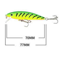 Leurre de pêche Wildtrek 7cm 13.9g Minnow coulant, longue portée, appât dur avec système de transfert de poids, pour eau douce et salée, pour achigan, truite, brochet
