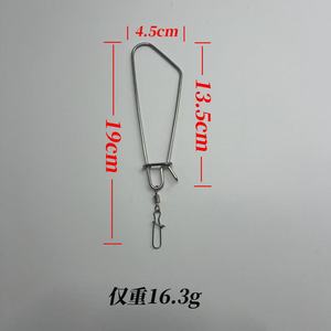 Clip à poisson en acier inoxydable Ztc493 avec émerillon en forme de huit pour la pêche aux leurres en eau douce, hameçon super résistant - Product Image 2