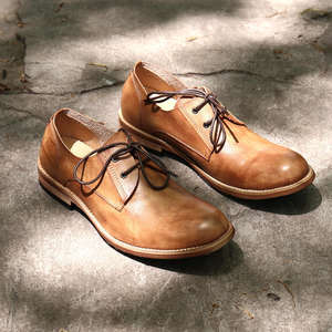 Chaussures pour hommes à motif rétro britannique - Bout rond, lacets, chaussures en cuir décontractées de style brogue - Product Image 3