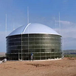Bioditor réservoir de biogaz industriel double membrane système d'usine de biogaz