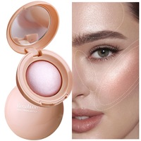 Palette de fard à joues minéral illuminateur pour le visage, finement scintillant, naturellement éclaircissant, effet tridimensionnel