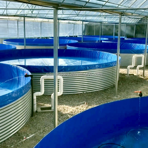 Pvc Gegalvaniseerde Bladvisvijver Voor Aquacultuur En Boomgaard Wateropslag <span class=keywords><strong>Koi</strong></span> Kreeft Fokkerij Tilapia Vijver Gegalvaniseerde Aquariumtanks - Product Image 3