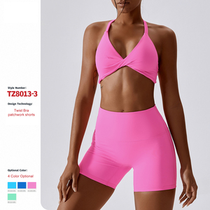 New Phong Cách Người Phụ Nữ Yoga Quần Áo Phòng Tập Thể Dục Quần Short Tập Thể Dục Mặc Tập Thể Dục Thể Thao Áo Ngực Quần Cộng Với Kích Thước Cao Eo Xà Cạp Yoga Set Cho Phụ Nữ - Product Image 4