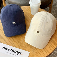 Elegante Cappellino da Baseball con Ricamo Orso, Protezione Solare, Traspirante, Regolabile, Ideale per Uso Casual, Unisex per Uomini e Donne