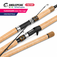 Caña de Pescar de Agua Dulce para Spinning y Casting, 2.28m 2.4m 2.7m, Caña de Pescar para Cabeza de Serpiente, XXH, Fibra de Carbono, para Perca