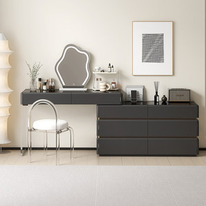 Table de maquillage et coiffeuse multifonctionnelle télescopique en bois massif, style minimaliste italien, pour bout de lit de chambre à coucher, <span class=keywords><strong>Stephanie</strong></span> - Product Image 3