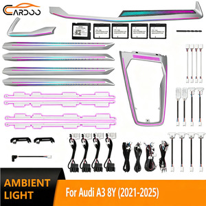 Luz Ambiental Cardoo para Audi A3 S3 8Y <span class=keywords><strong>2021</strong></span>-2025, Kit de Accesorios de Actualización de Iluminación LED Sinfónica Interior de 64 Colores - Product Image 1