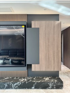 Meuble TV mural de style italien moderne, décoration de <span class=keywords><strong>cheminée</strong></span> simple, meuble TV personnalisable, meuble mural complet pour salon - Product Image 2