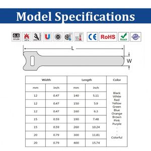 Attache-câble auto-adhésif écologique avec boucle résistante à la chaleur pour tapis de voiture, chaussures, vêtements - Product Image 3