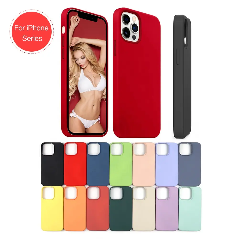 Der günstigste Preis Benutzer definiertes Logo Weiches Silikon wasserdichte Schutzhülle für iPhone 12 13 14 15 Series Fashion Phone Case