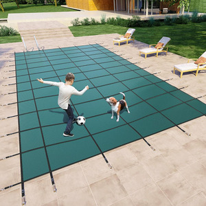 Couverture de piscine enterrée personnalisée Damary avec ancrages de sécurité et kit d'installation complet - Matériau PP durable, installation facile - Product Image 2