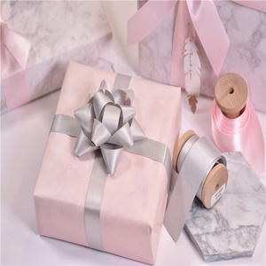 공장 사용자 정의 다채로운 실크 양면 1 인치 새틴 리본 로고 - Product Image 6