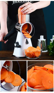 Éminceur de légumes manuel, accessoires de cuisine, râpe, hachoir à légumes 3 en 1, coupe-légumes rond, spiraliseur de pommes de terre, gadget de cuisine - Product Image 6