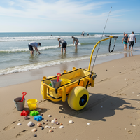 Chariot de plage, de pêche et de courses en aluminium de haute qualité, à quatre roues, écologique, imperméable