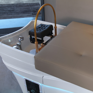 Japanisches elektrisches Wasserzirkulationssystem für Haarwäsche, Kopfmassage und Spa – Shampoo-Liege mit beheizbarer Sauna-Oberfläche - Product Image 4