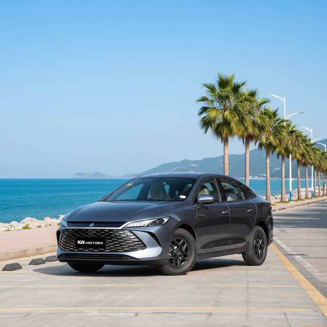 BYD Qin PLUS PHEV 2025 55KM Electric Sedan 4-door 5-seat 7.68kWh Blade Battery 120kW 210Nm Wide-Temp Heat Pump System -30C 40C