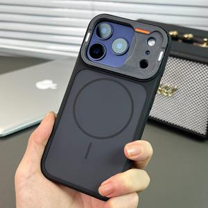 เคสโทรศัพท์แม่เหล็กแบบด้านรุ่นใหม่สำหรับ iPhone 17 12 13 Pro Max 14 15 16 Plus พร้อมปุ่มสัมผัสกล้อง ป้องกันการกระแทก - Product Image 5