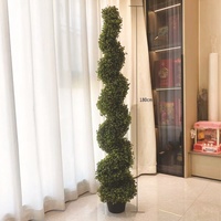 Arbre topiaire artificiel en spirale de 180 cm en pot, construction en plastique écologique, fausse topiaire en forme de serpent, idéal pour les mariages