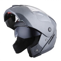 Casque de moto transfrontalier pour hommes et femmes avec double visière et design révélateur à double miroir - Commuter