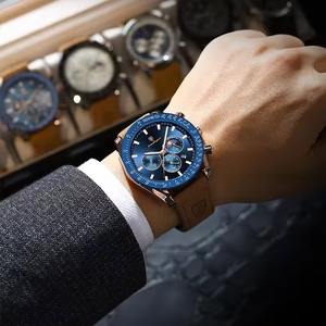 Drioshipping Montres à quartz de luxe pour hommes, d'affaires, étanches, en acier inoxydable, avec cadran de 48mm, mouvement mécanique en boîte - Product Image 5