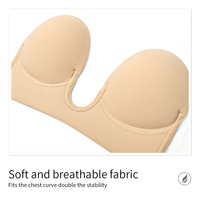 Soutien-gorge adhésif sans bretelles pour adulte, coupe plongeante en U profond, tendance estivale