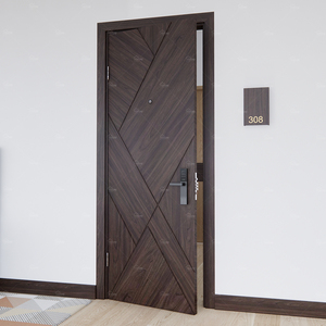 Italian Standard Hotel Inn Project EN CE Certified REI 30 60 Residential Hotels Porte coupe-feu en bois Portes coupe-feu pour hôtels - Product Image 2